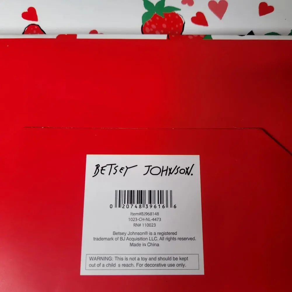 Betsey Johnson 3 Pack Gift Bags Cherries Red Roses Strawberries Hearts‎ NWT